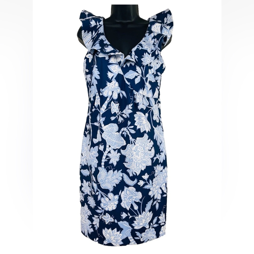 Gretchen Scott Size S Floral Sleeveless Dress W/Pockets Knee Length